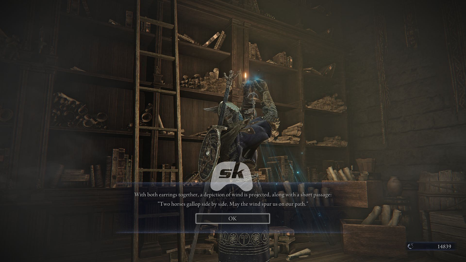 Hold the earrings (Image via Sportskeeda Gaming || FromSoftware/Bandai Namco Entertainment)